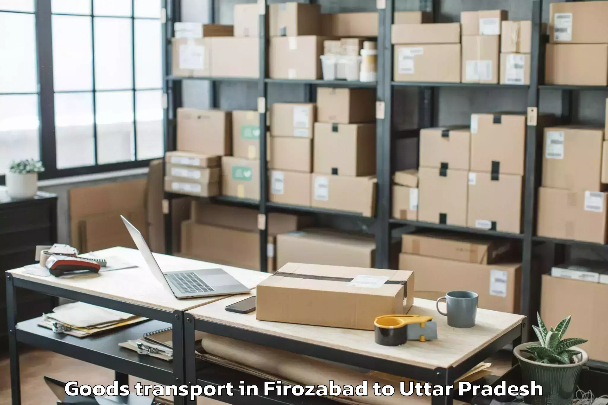 Efficient Firozabad to Bahua Goods Transport